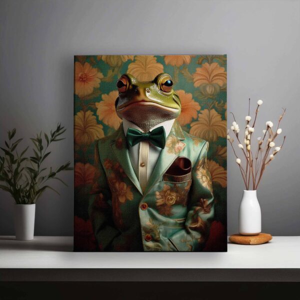 Humanly frog well dressed