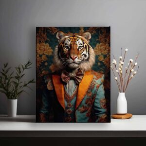 Well-dressed Tiger in human form