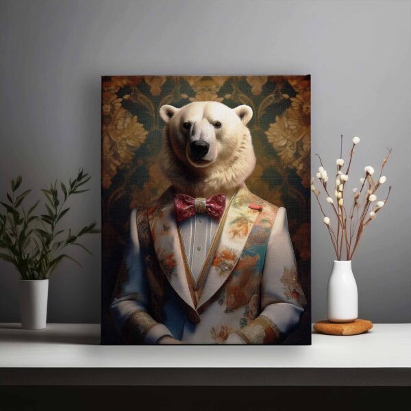 Well-dressed Polar bear in human form