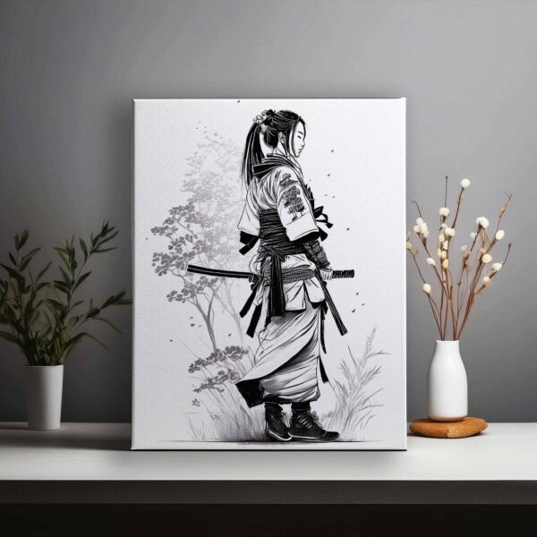 Female Samurai with sword