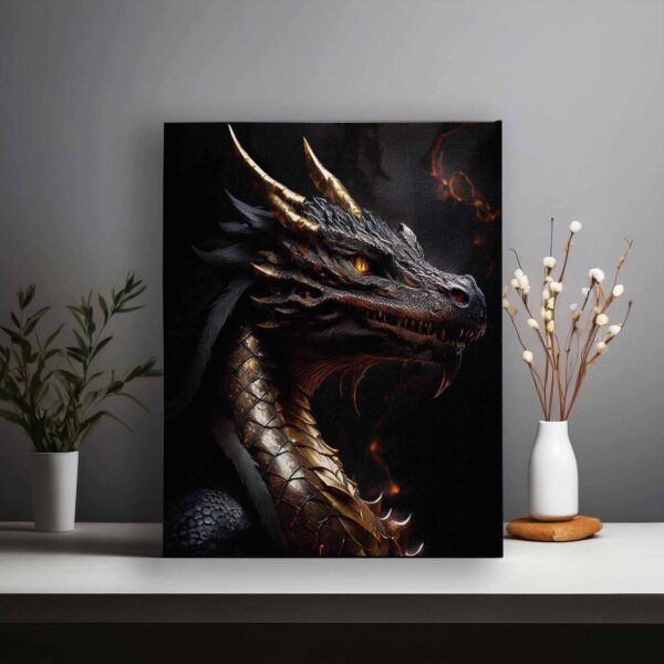 Dragon in black and gold color combination 03