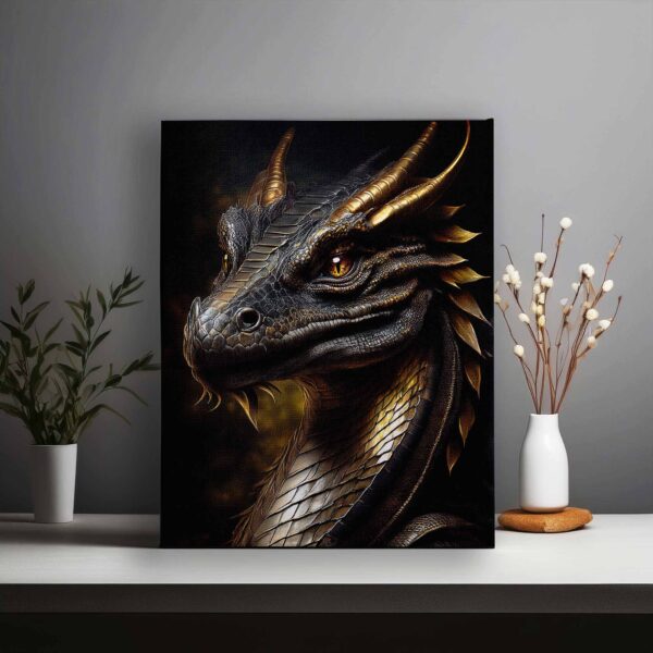 Dragon in black and gold color combination 02