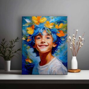 Colorful images of kids with positive vibes 01