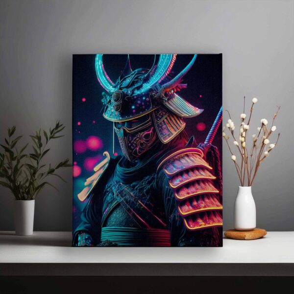 Samurai in the Neon lights theme 01