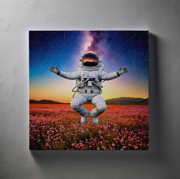 An astronaut in the fields of an Extragalactic planet 03