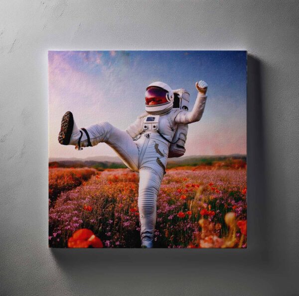 An astronaut in the fields of an Extragalactic planet 02