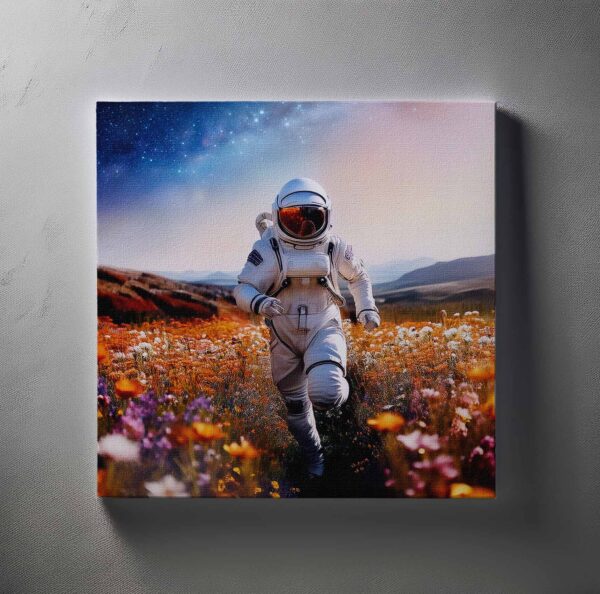 An astronaut in the fields of an Extragalactic planet 01